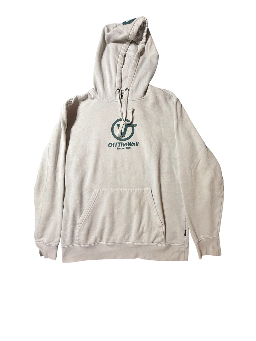 Vans Stockpile Pullover Hoodie Taupe Mist Off The Wall Fleece Sweatshirt Medium